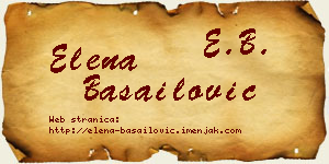 Elena Basailović vizit kartica